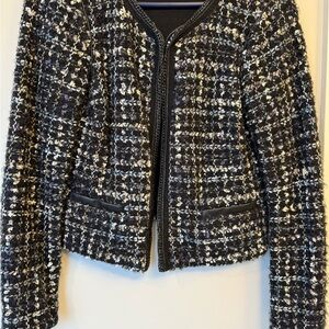 Search for Sanity Black and White Tweed Blazer